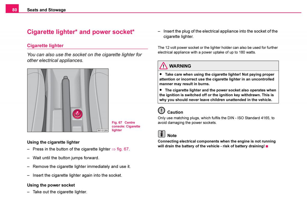 Skoda Fabia I 1 owners manual / page 81