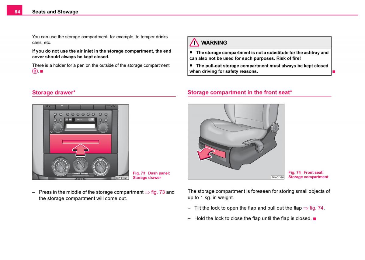 Skoda Fabia I 1 owners manual / page 85