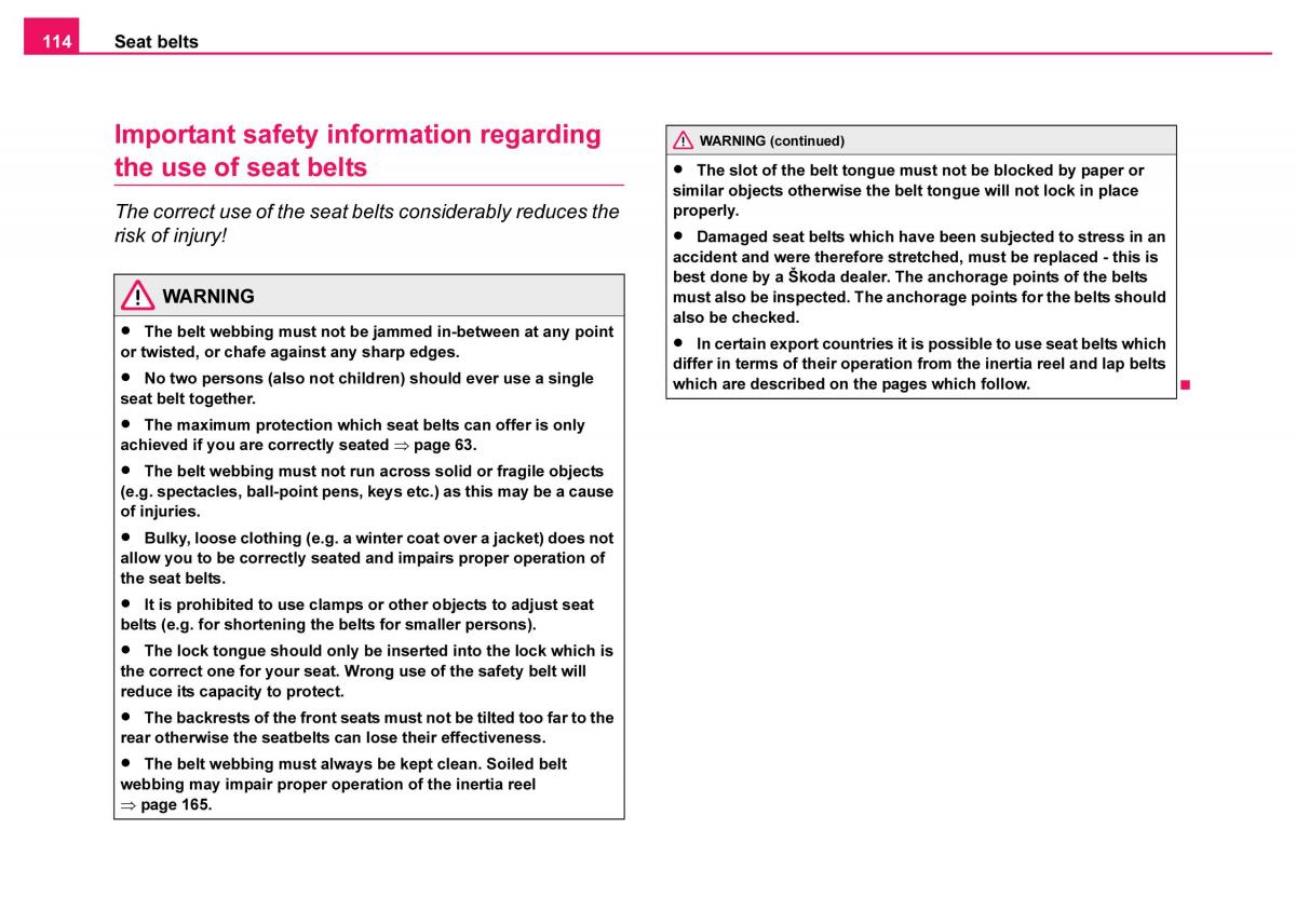 Skoda Fabia I 1 owners manual / page 115