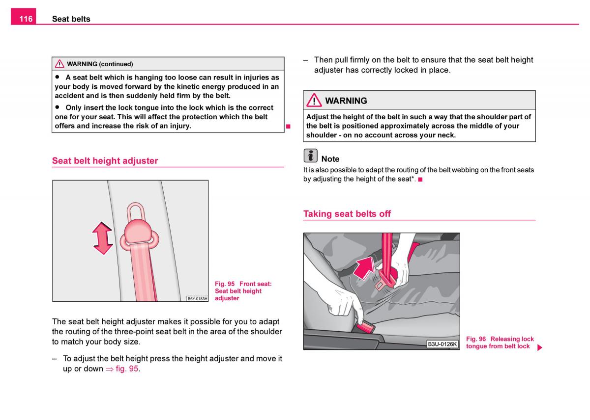 Skoda Fabia I 1 owners manual / page 117