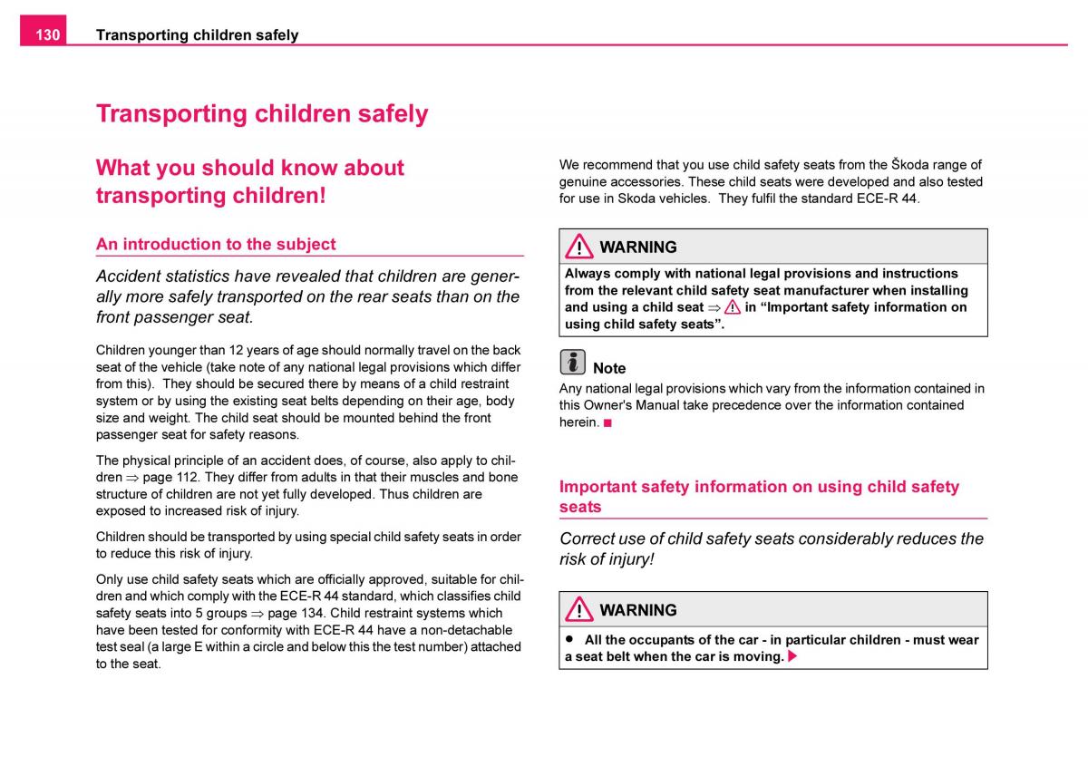 Skoda Fabia I 1 owners manual / page 131