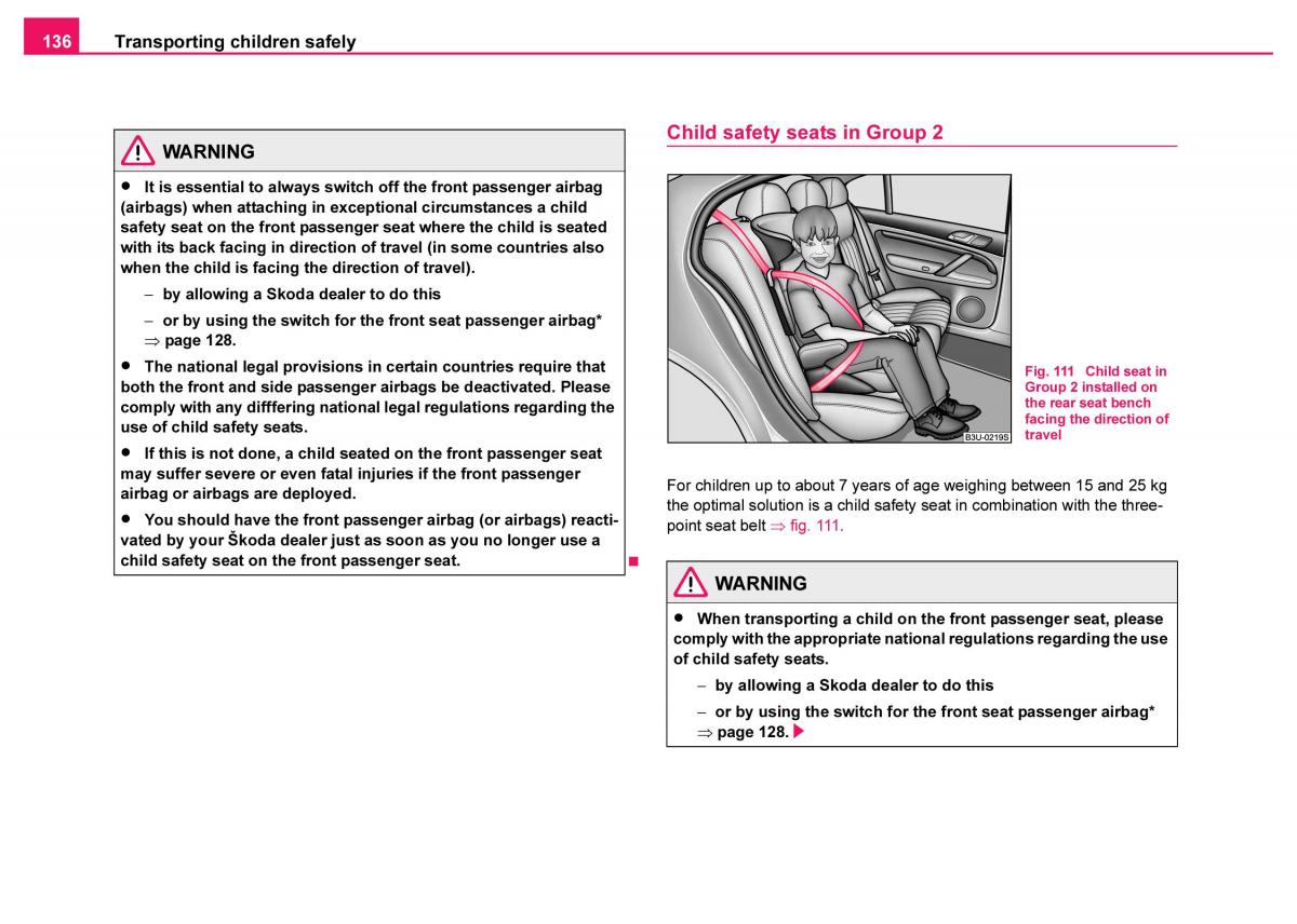 Skoda Fabia I 1 owners manual / page 137