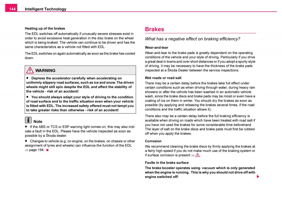 Skoda Fabia I 1 owners manual / page 145