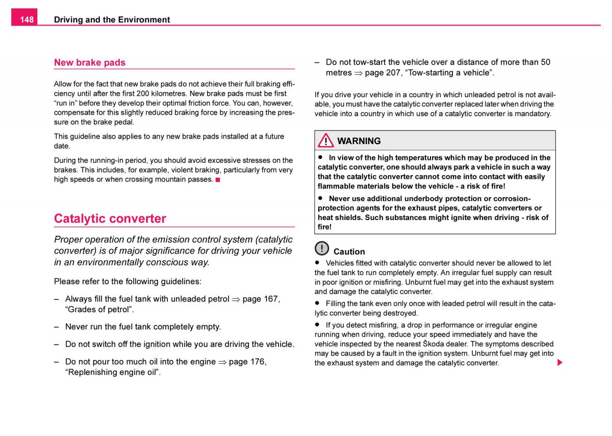 Skoda Fabia I 1 owners manual / page 149