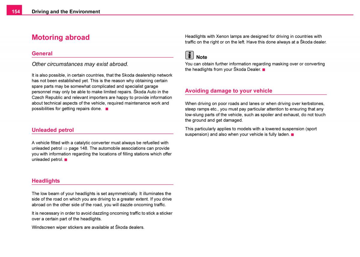 Skoda Fabia I 1 owners manual / page 155