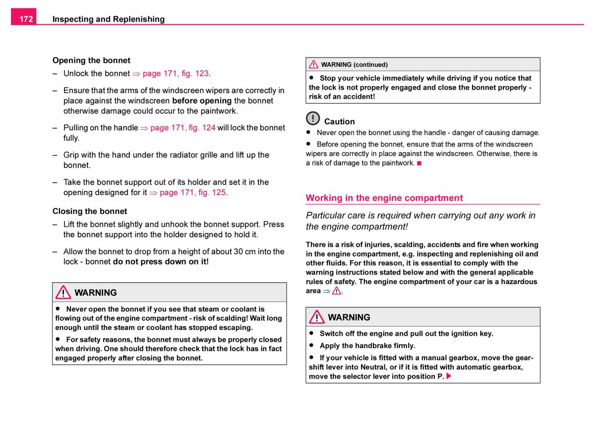 Skoda Fabia I 1 owners manual / page 173