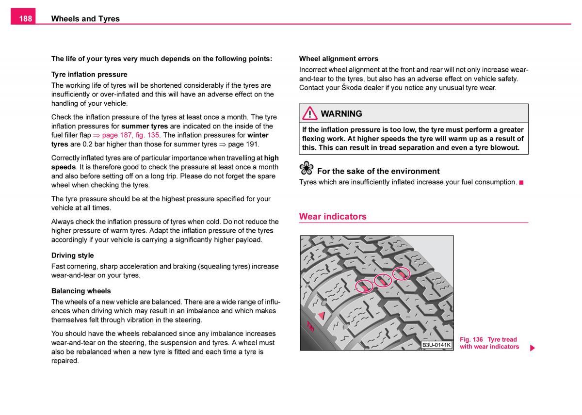 Skoda Fabia I 1 owners manual / page 189