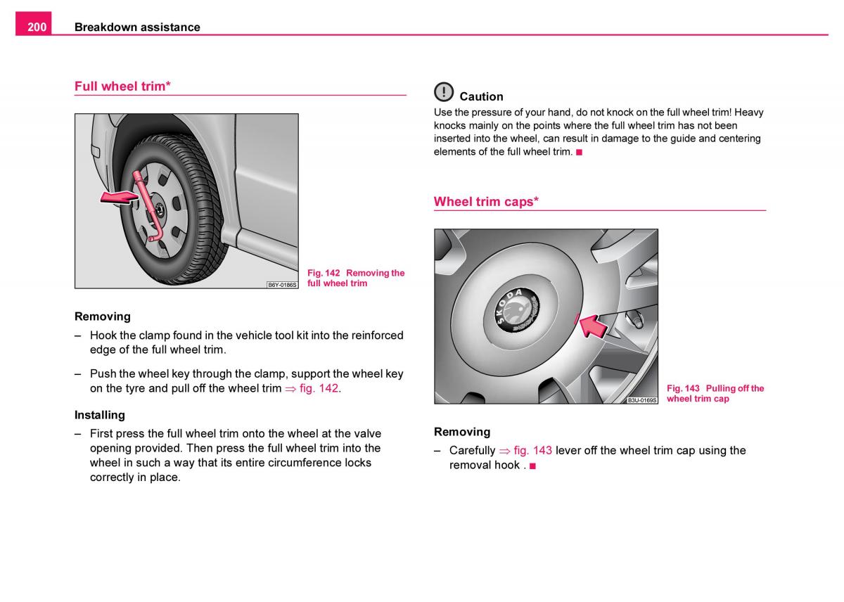 Skoda Fabia I 1 owners manual / page 201