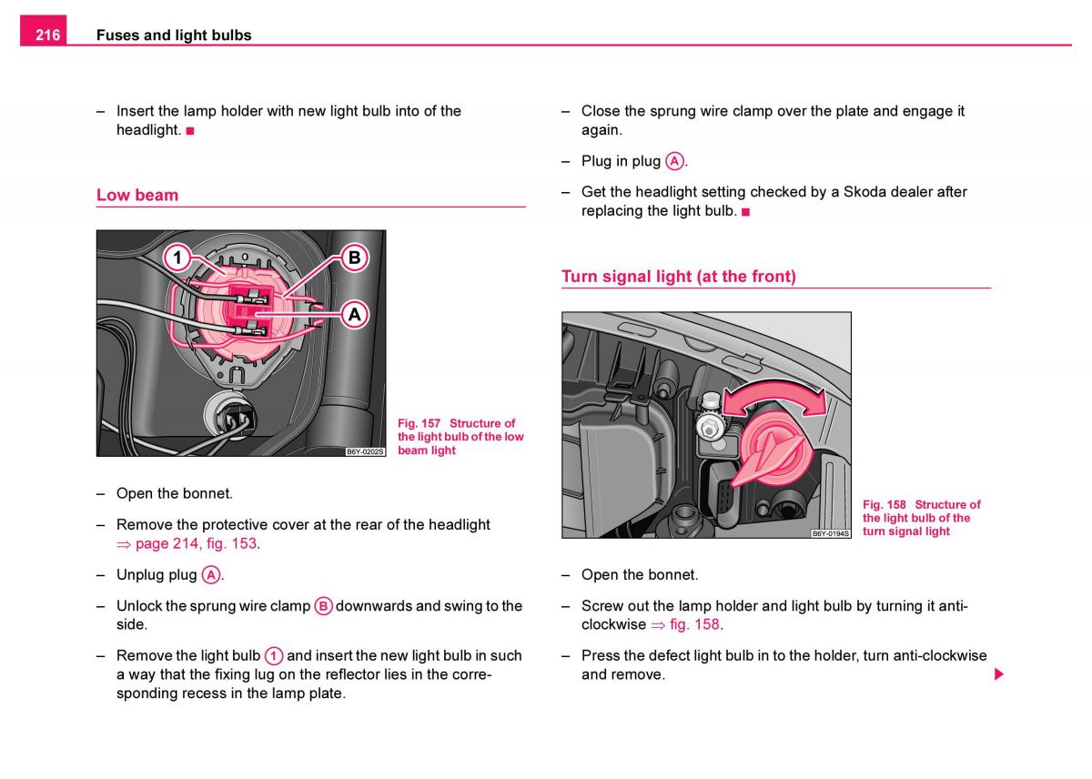 Skoda Fabia I 1 owners manual / page 217