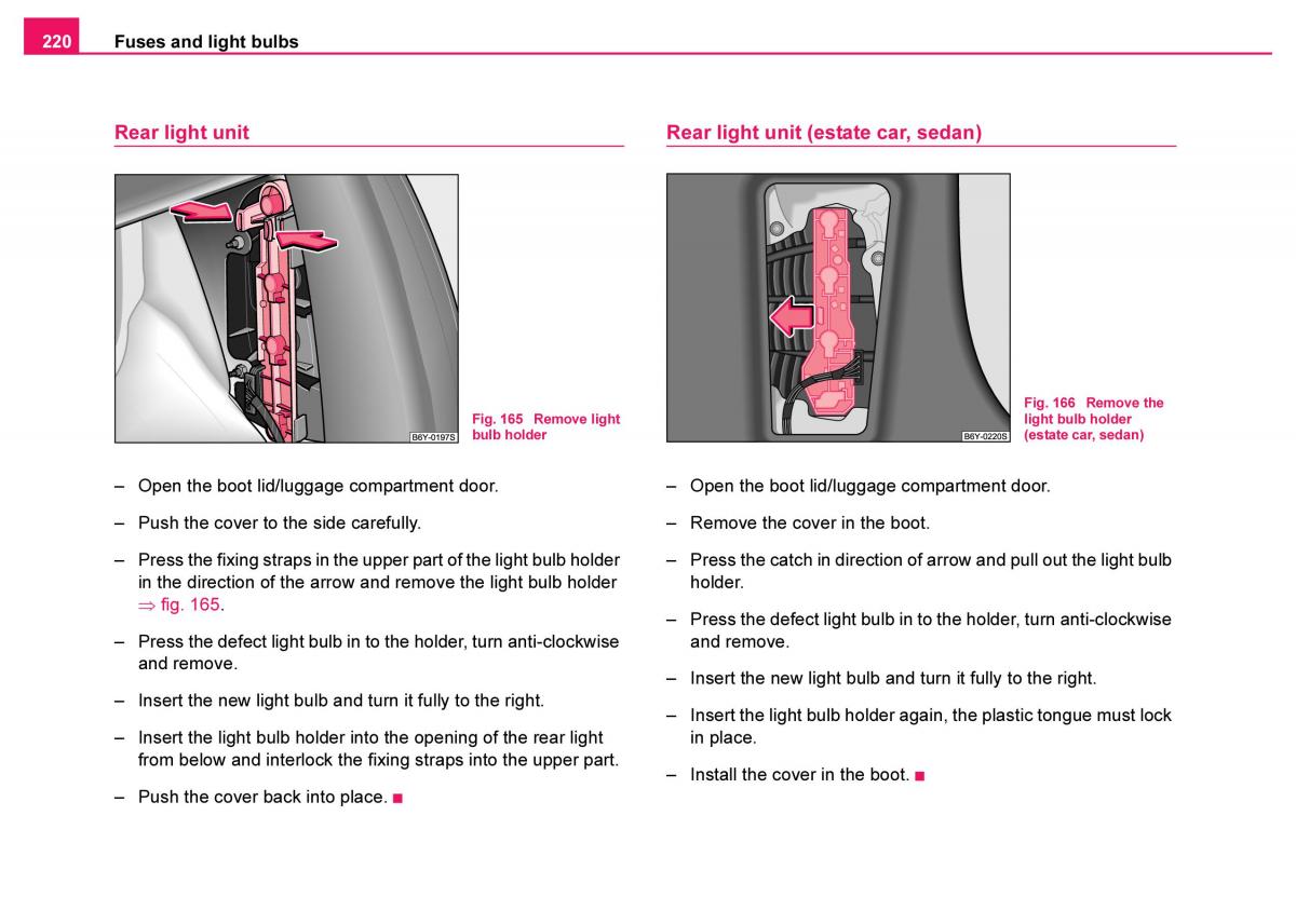 Skoda Fabia I 1 owners manual / page 221