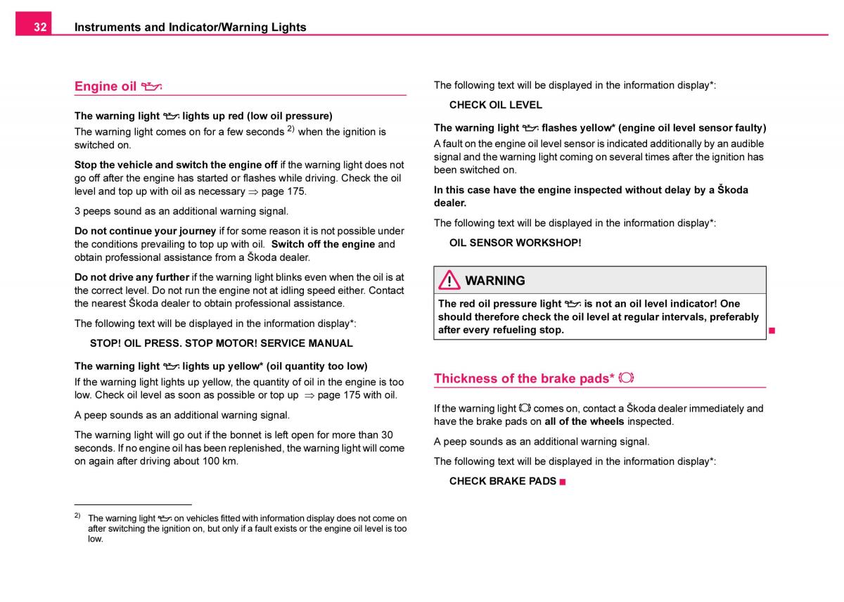 Skoda Fabia I 1 owners manual / page 33