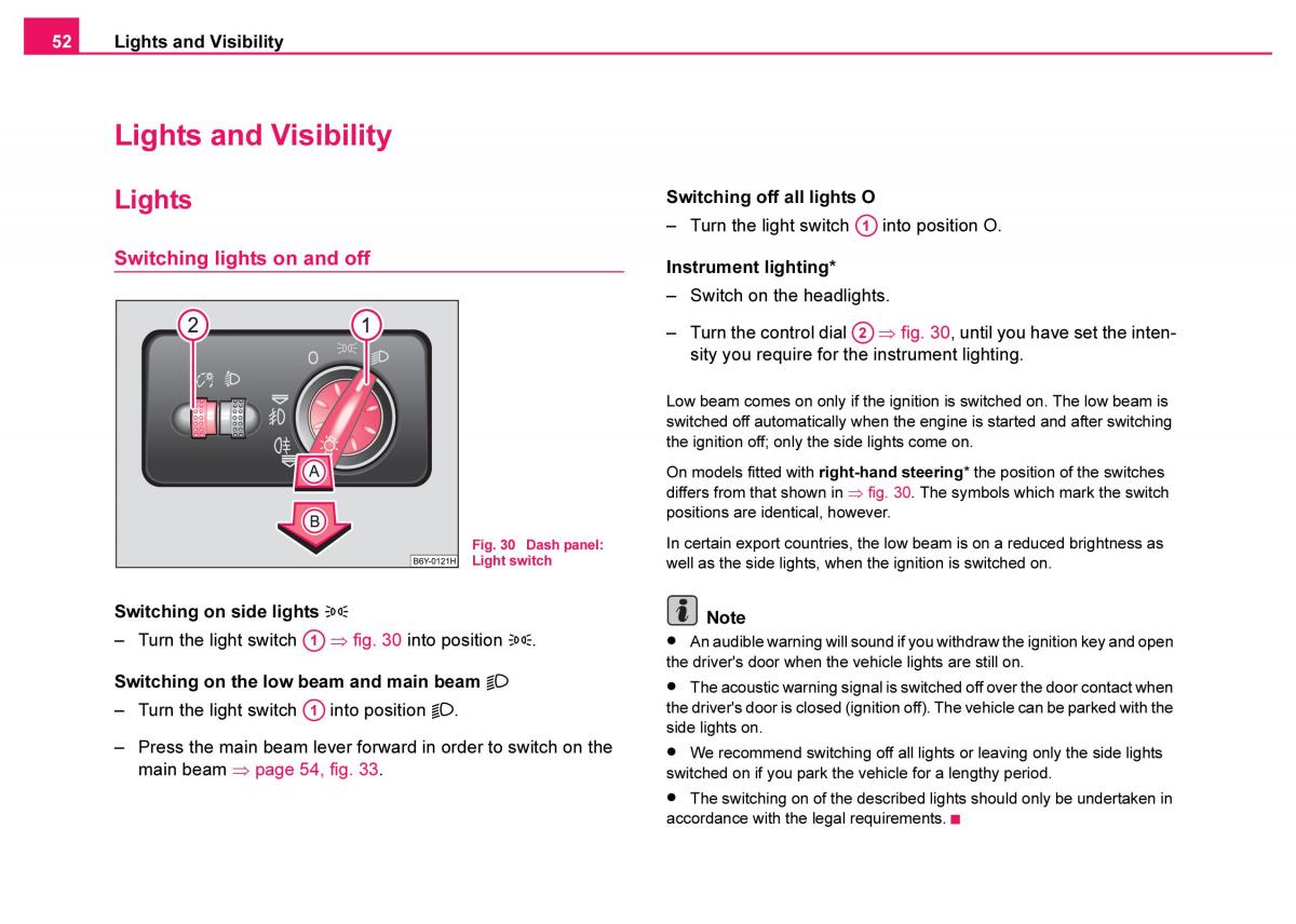 Skoda Fabia I 1 owners manual / page 53