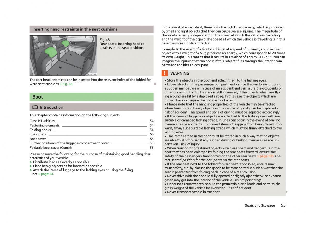 Skoda Fabia II 2 owners manual / page 55