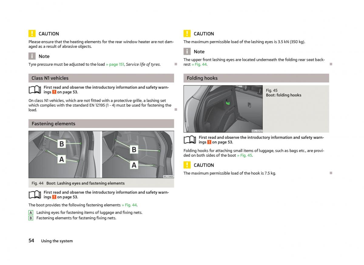 Skoda Fabia II 2 owners manual / page 56