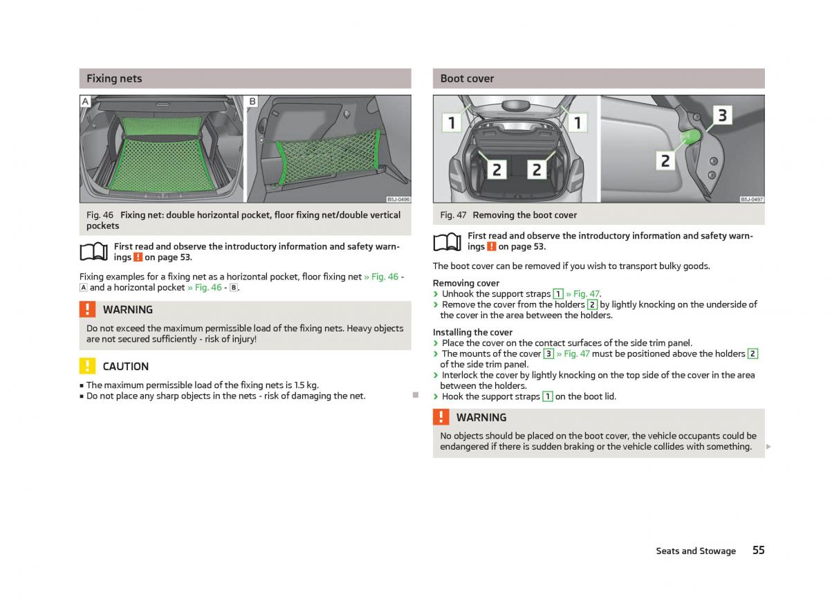 Skoda Fabia II 2 owners manual / page 57