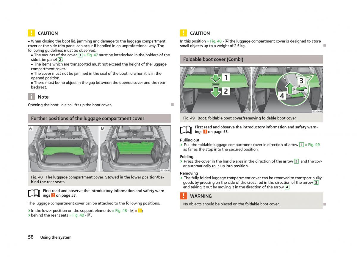 Skoda Fabia II 2 owners manual / page 58