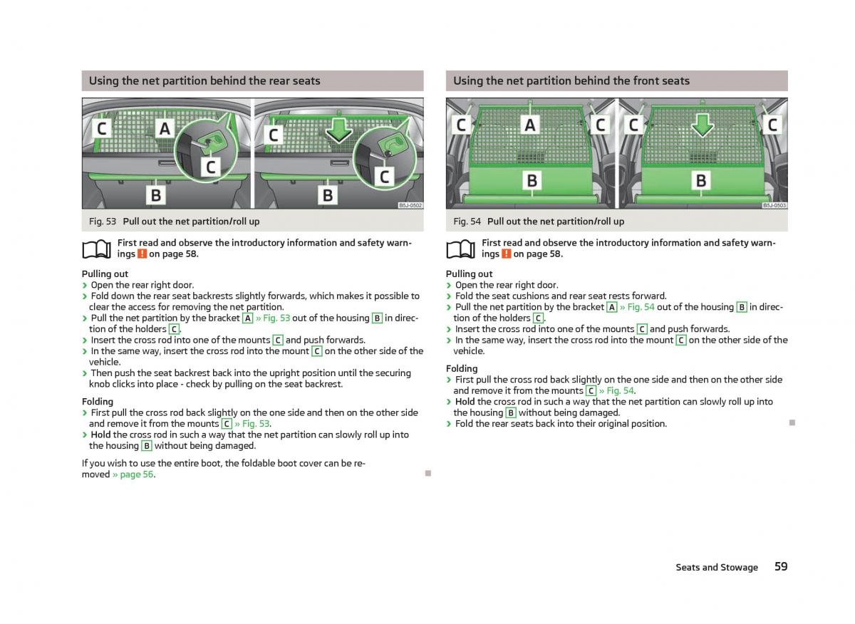 Skoda Fabia II 2 owners manual / page 61