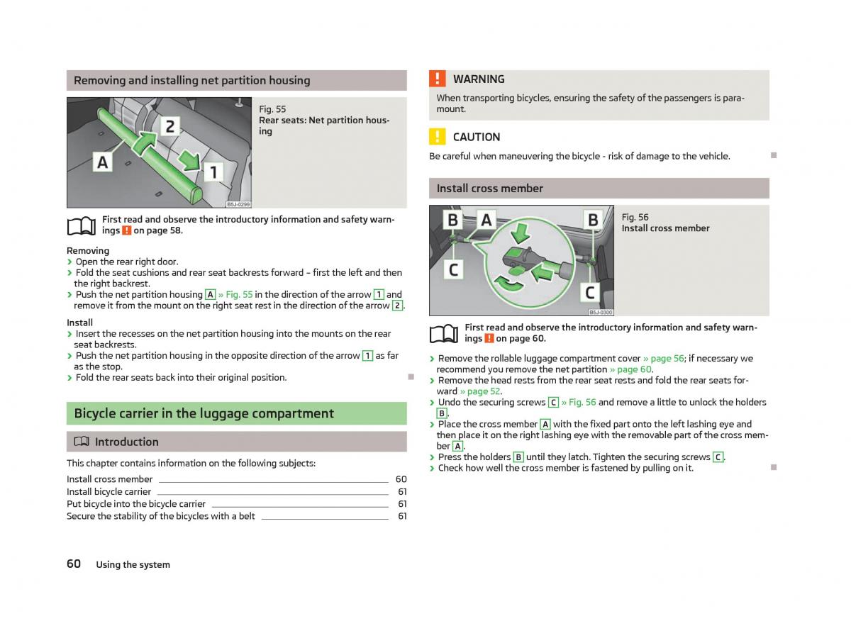 Skoda Fabia II 2 owners manual / page 62