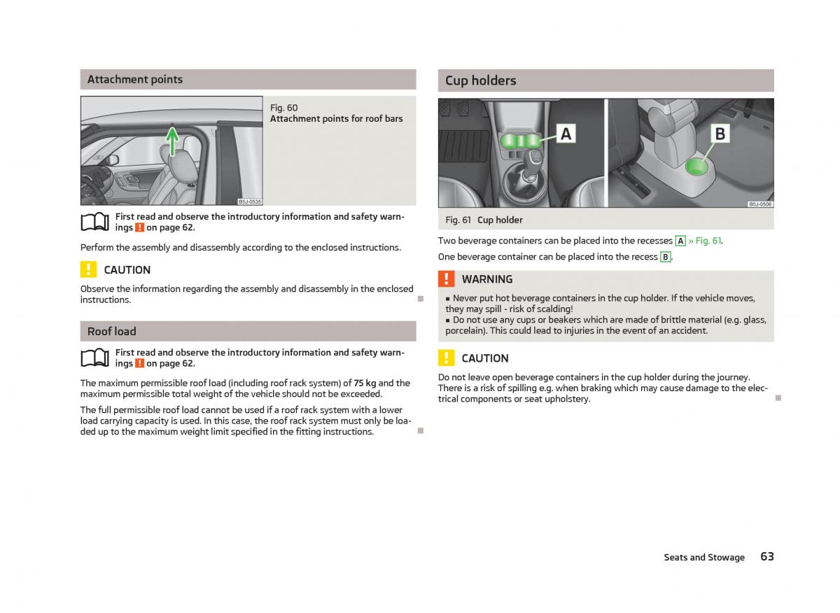 Skoda Fabia II 2 owners manual / page 65