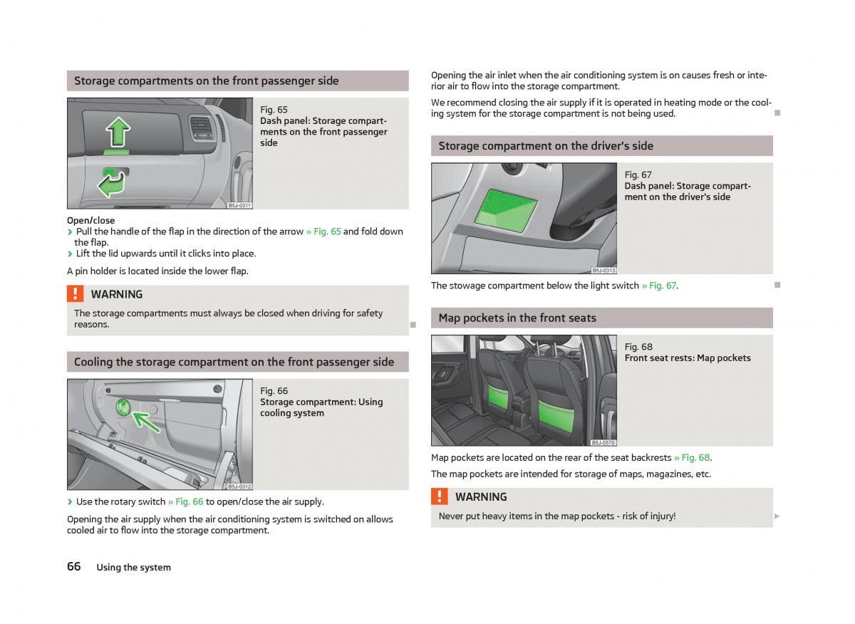 Skoda Fabia II 2 owners manual / page 68