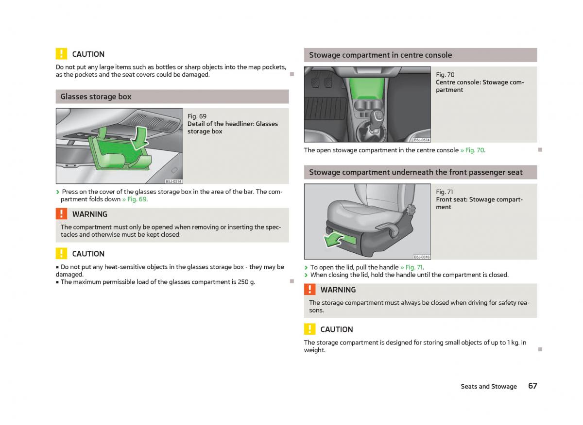 Skoda Fabia II 2 owners manual / page 69