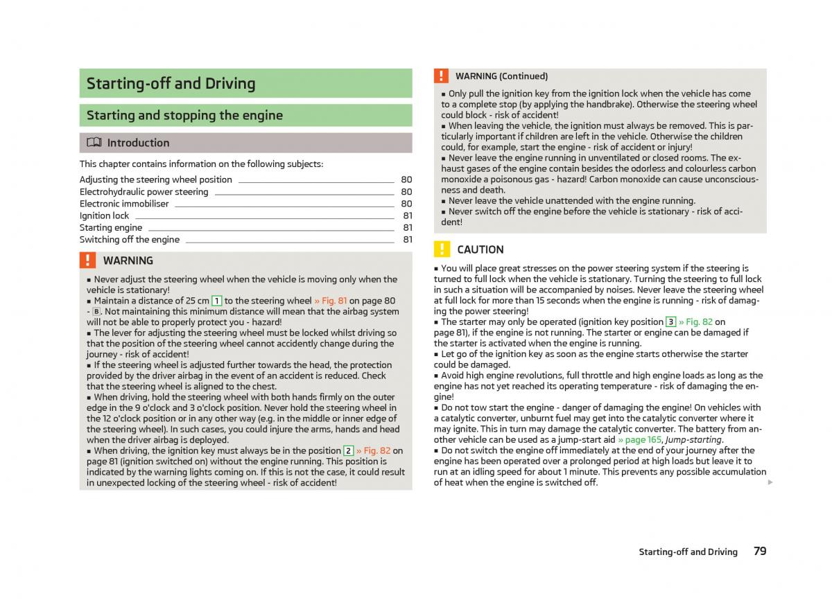 Skoda Fabia II 2 owners manual / page 81