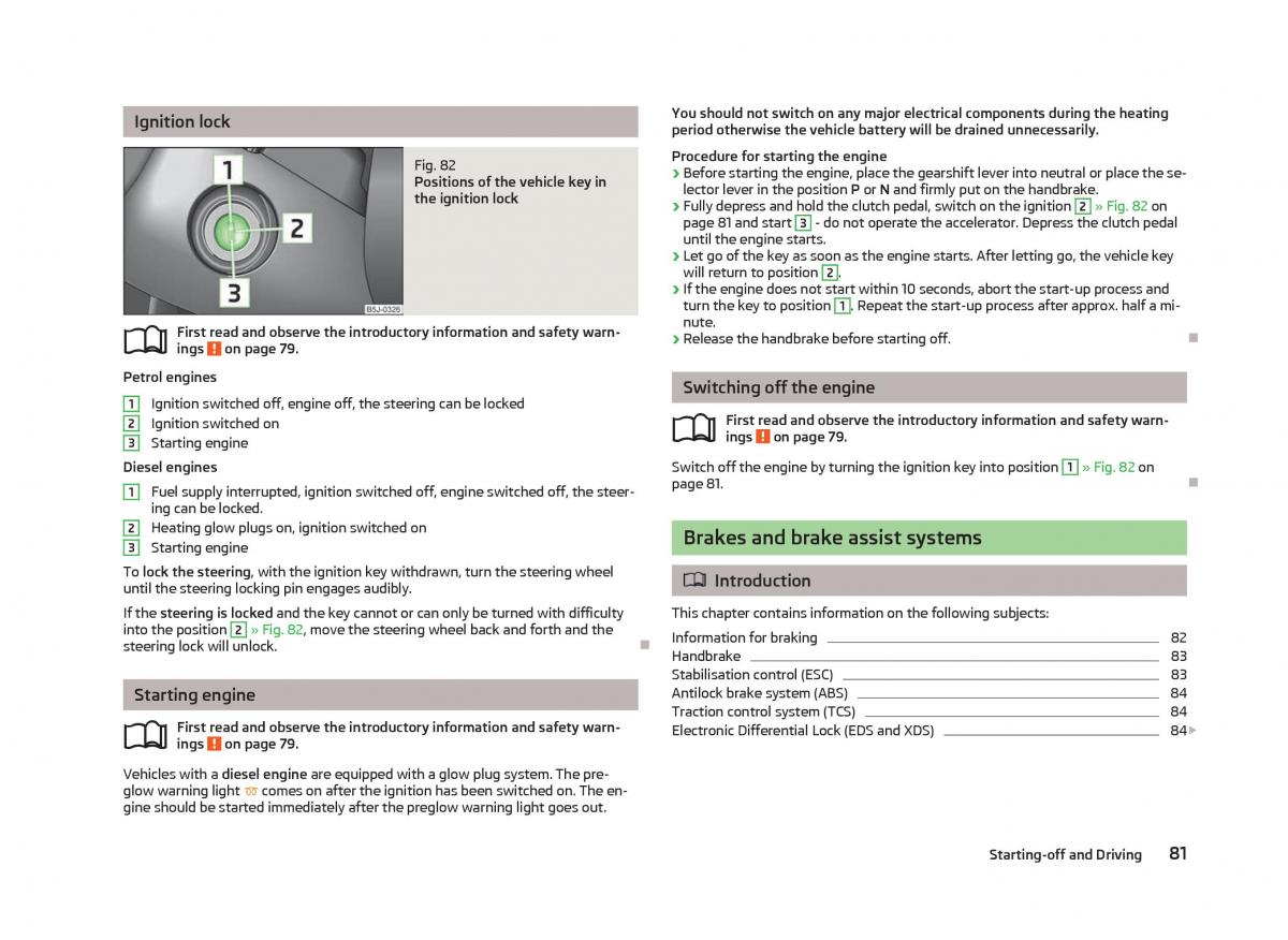 Skoda Fabia II 2 owners manual / page 83