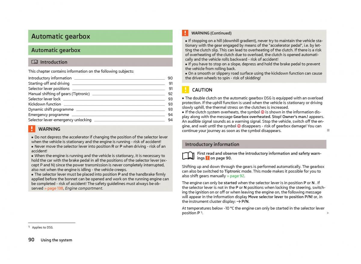 Skoda Fabia II 2 owners manual / page 92