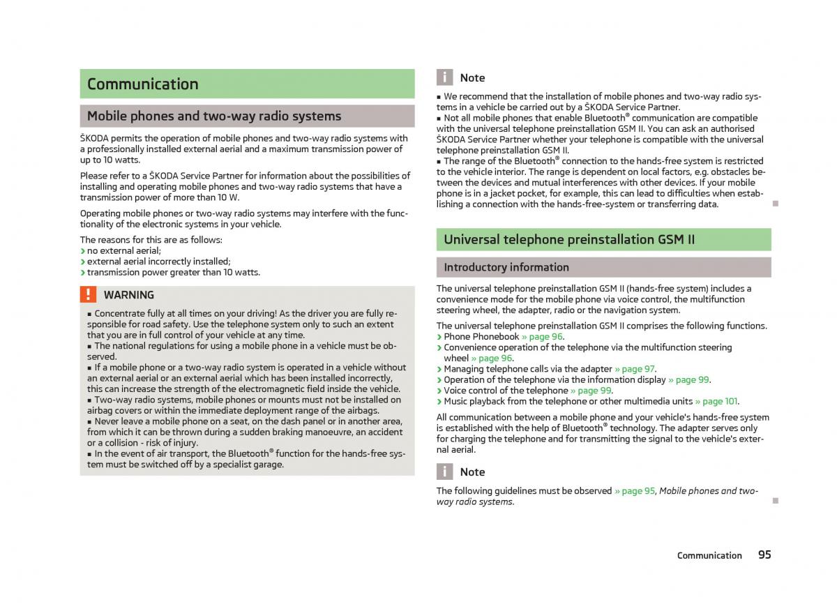 Skoda Fabia II 2 owners manual / page 97