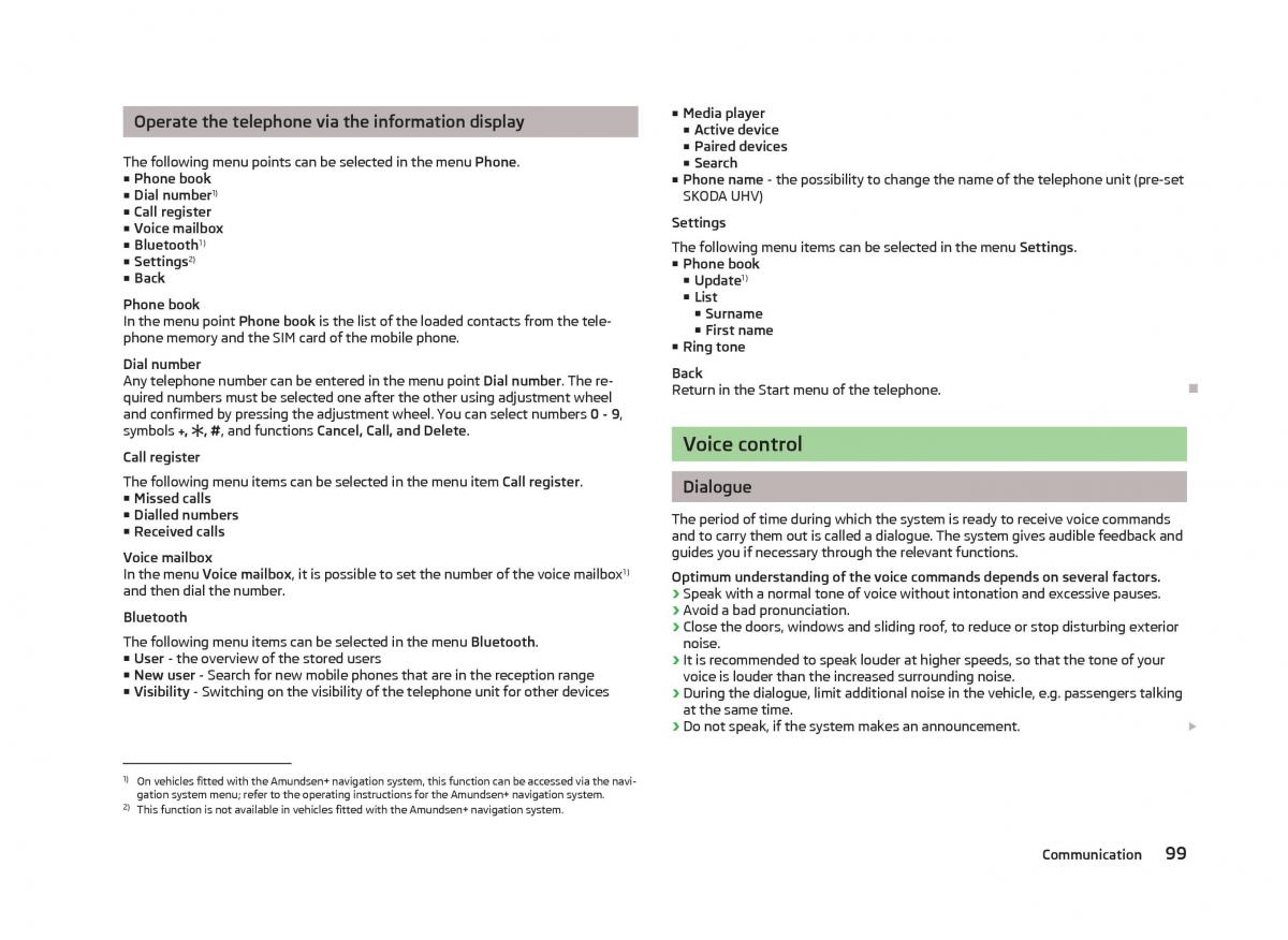 Skoda Fabia II 2 owners manual / page 101