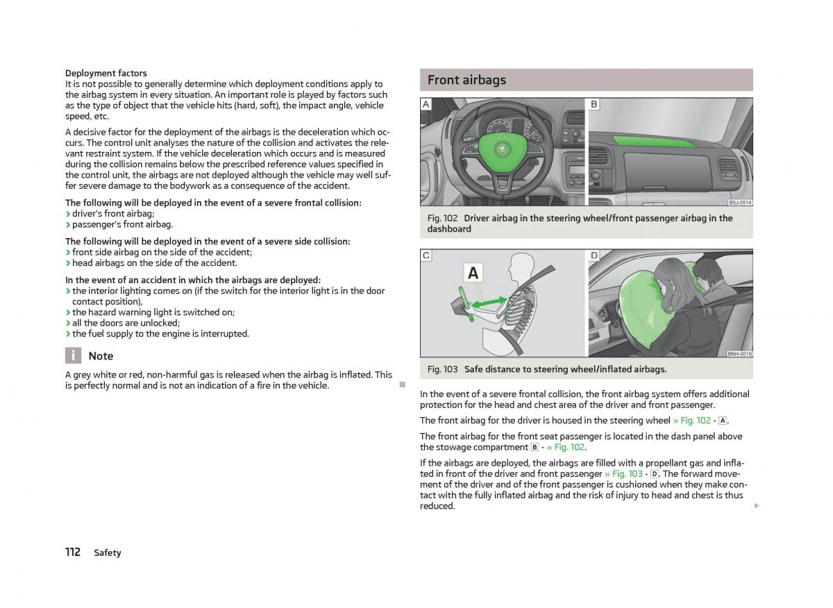 Skoda Fabia II 2 owners manual / page 114