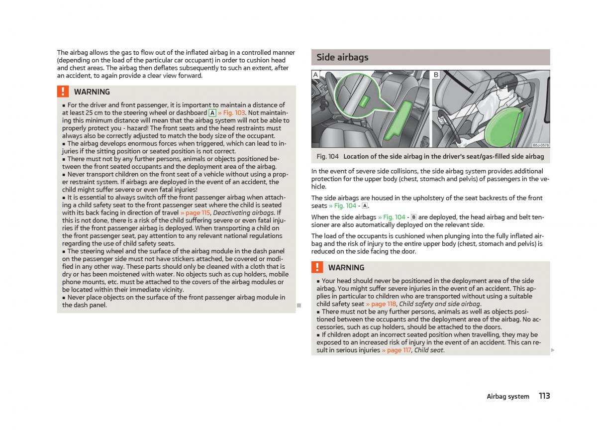 Skoda Fabia II 2 owners manual / page 115