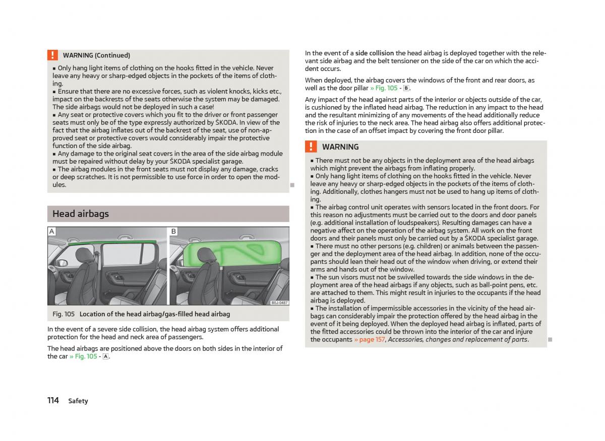 Skoda Fabia II 2 owners manual / page 116