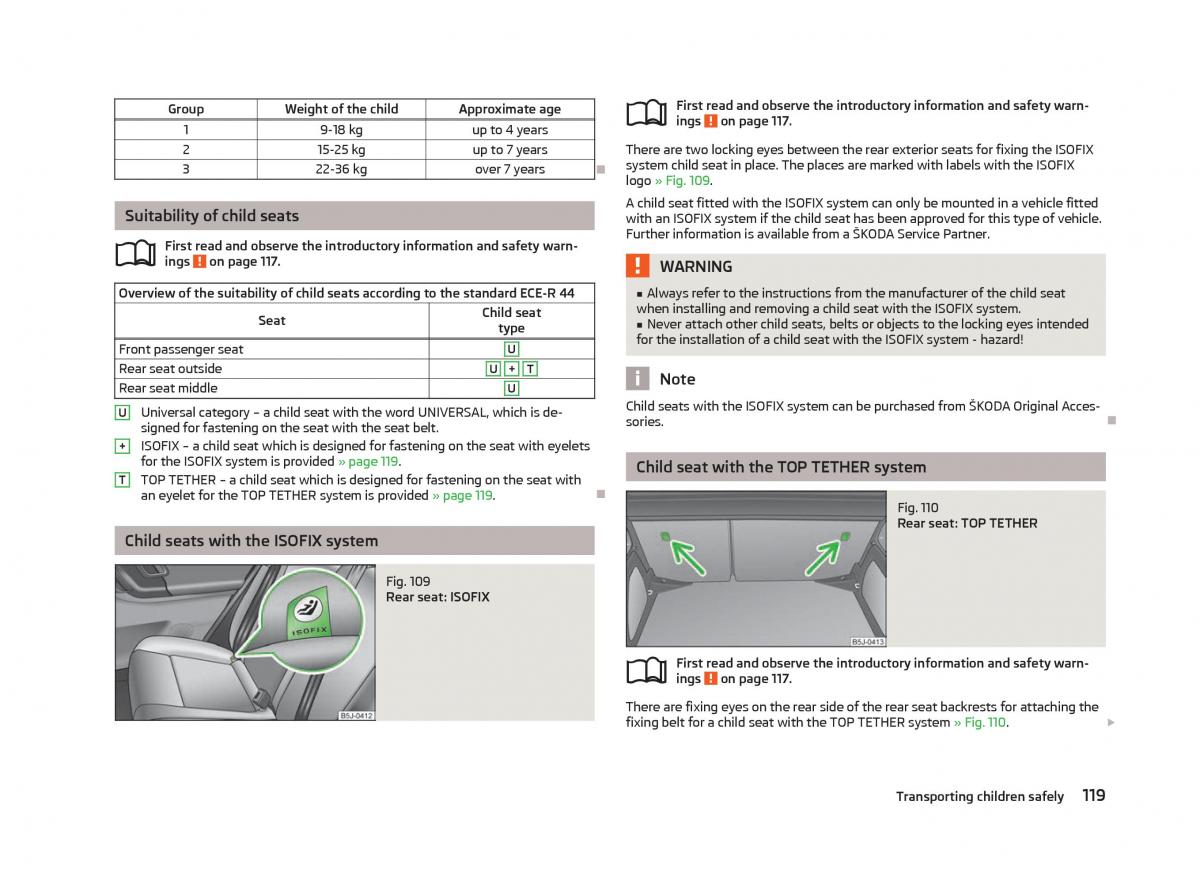 Skoda Fabia II 2 owners manual / page 121