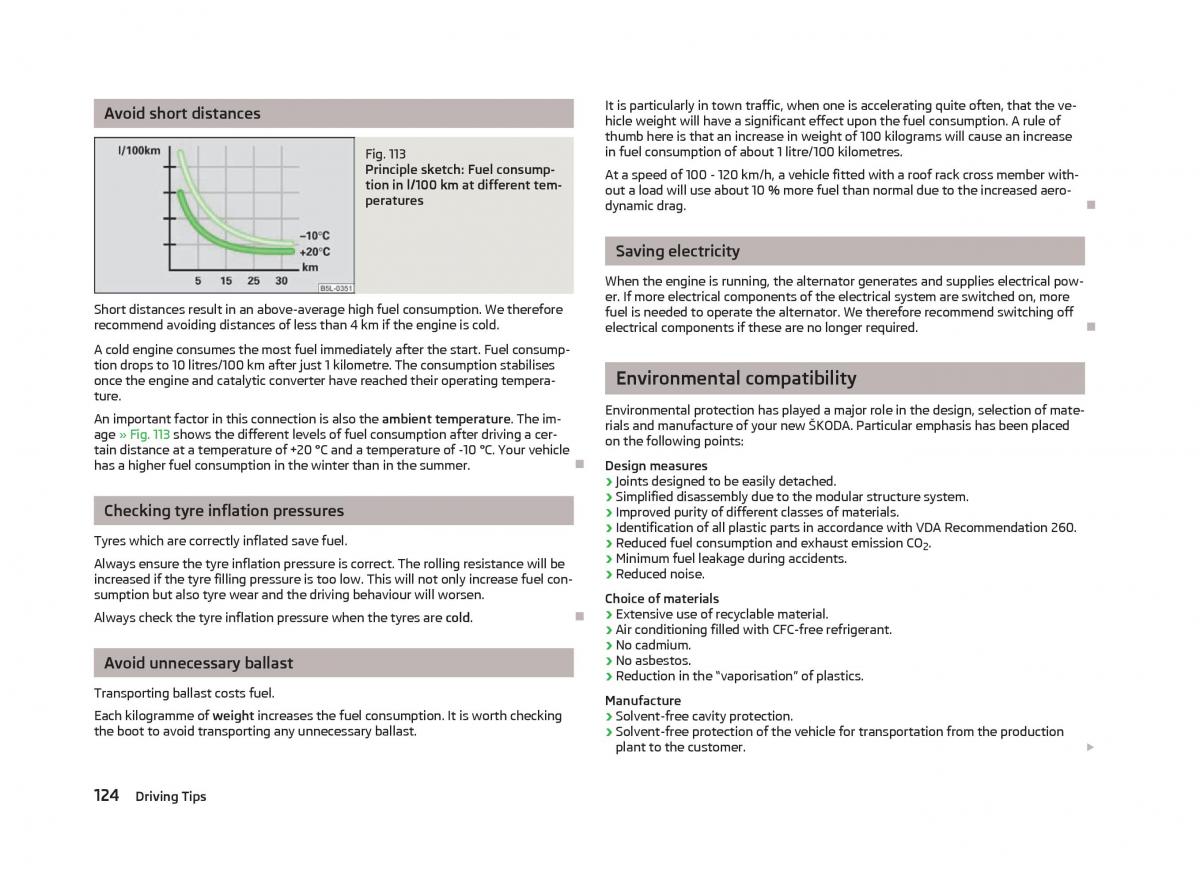 Skoda Fabia II 2 owners manual / page 126