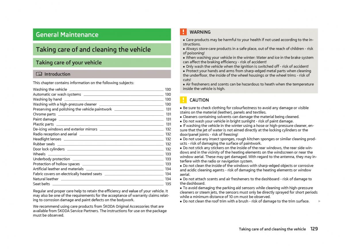 manual Skoda Fabia Skoda Fabia II 2 owners manual / page 131