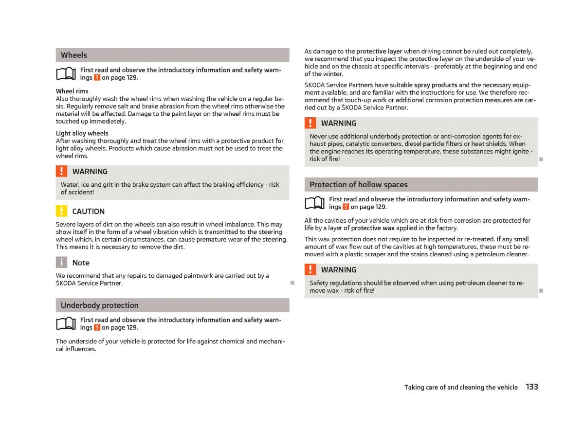 Skoda Fabia II 2 owners manual / page 135