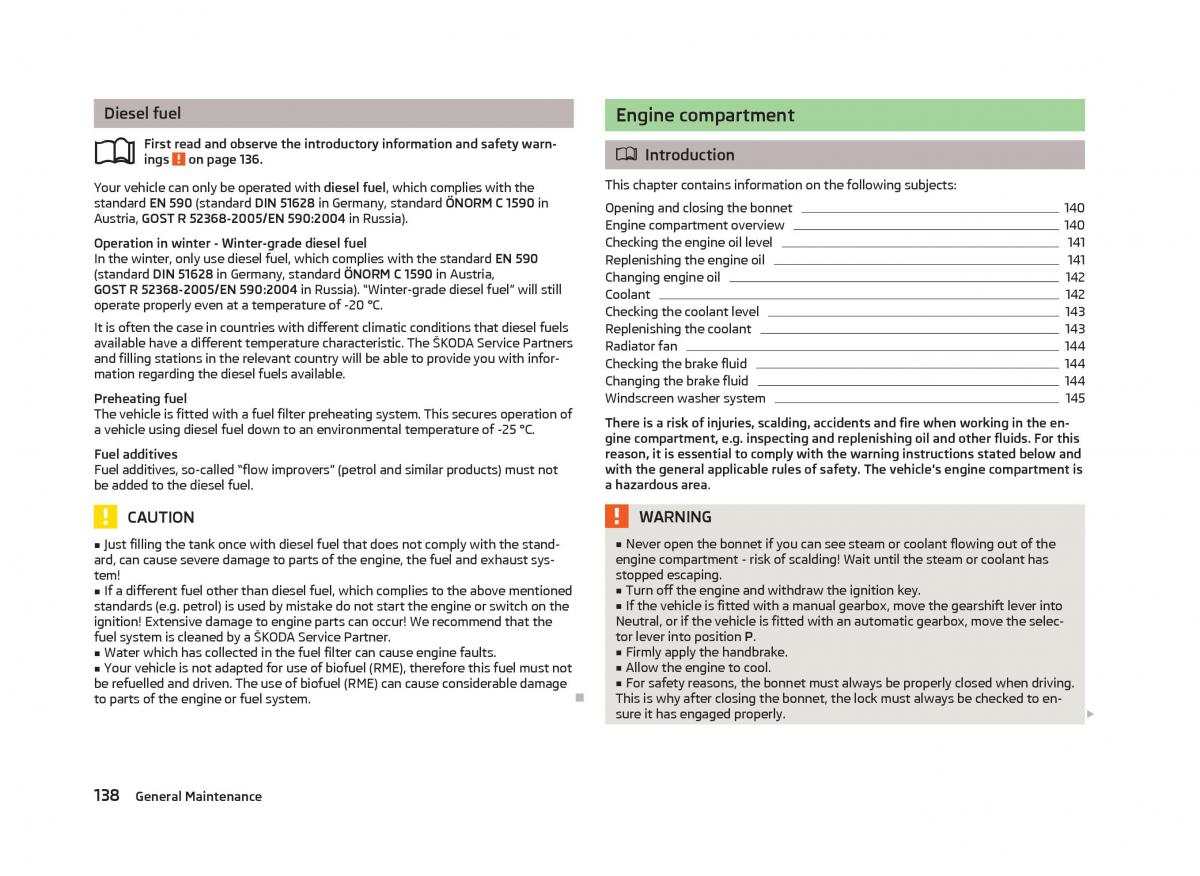 Skoda Fabia II 2 owners manual / page 140