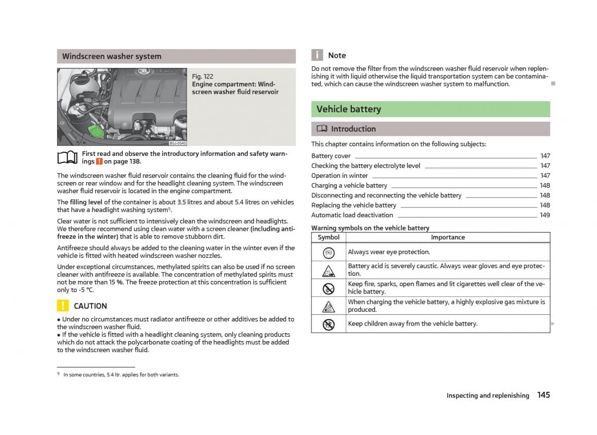 Skoda Fabia II 2 owners manual / page 147