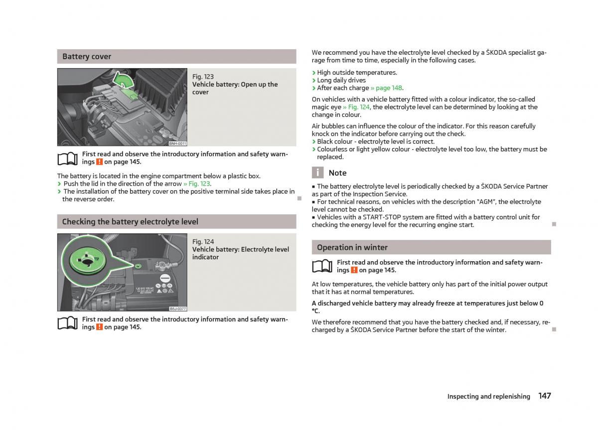 Skoda Fabia II 2 owners manual / page 149