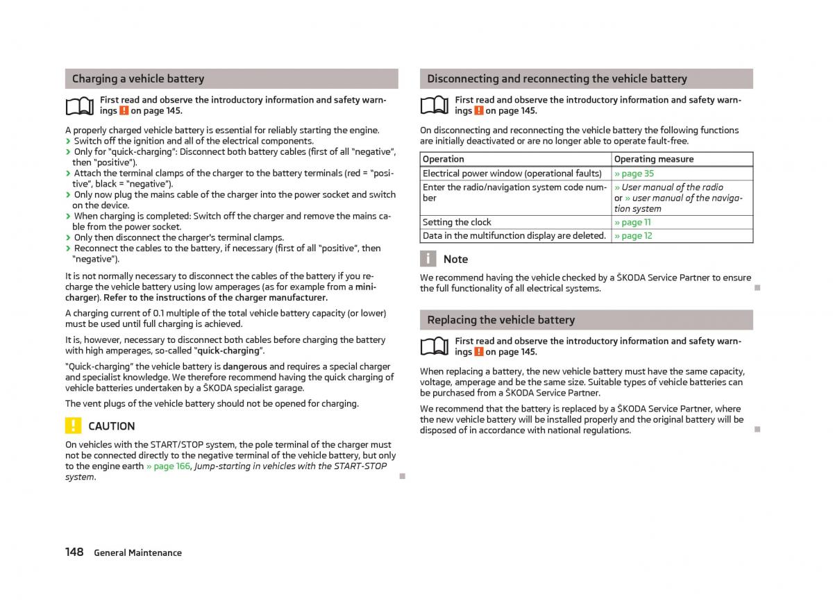 Skoda Fabia II 2 owners manual / page 150