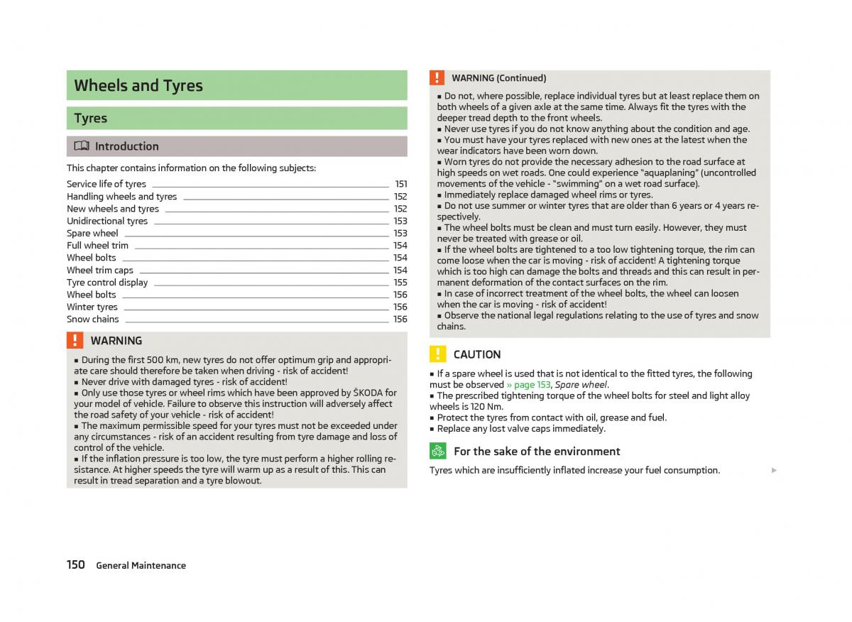 Skoda Fabia II 2 owners manual / page 152