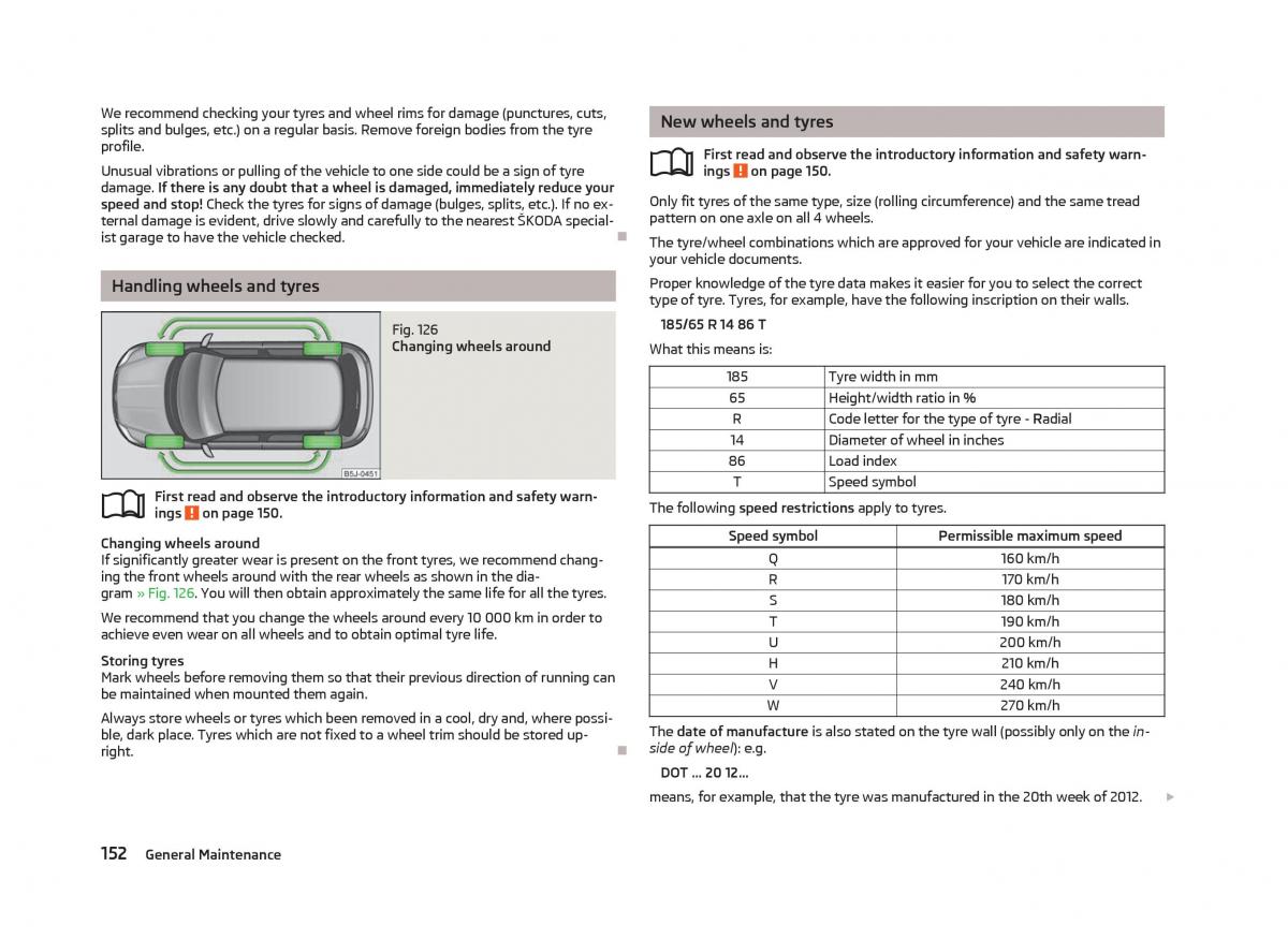 Skoda Fabia II 2 owners manual / page 154