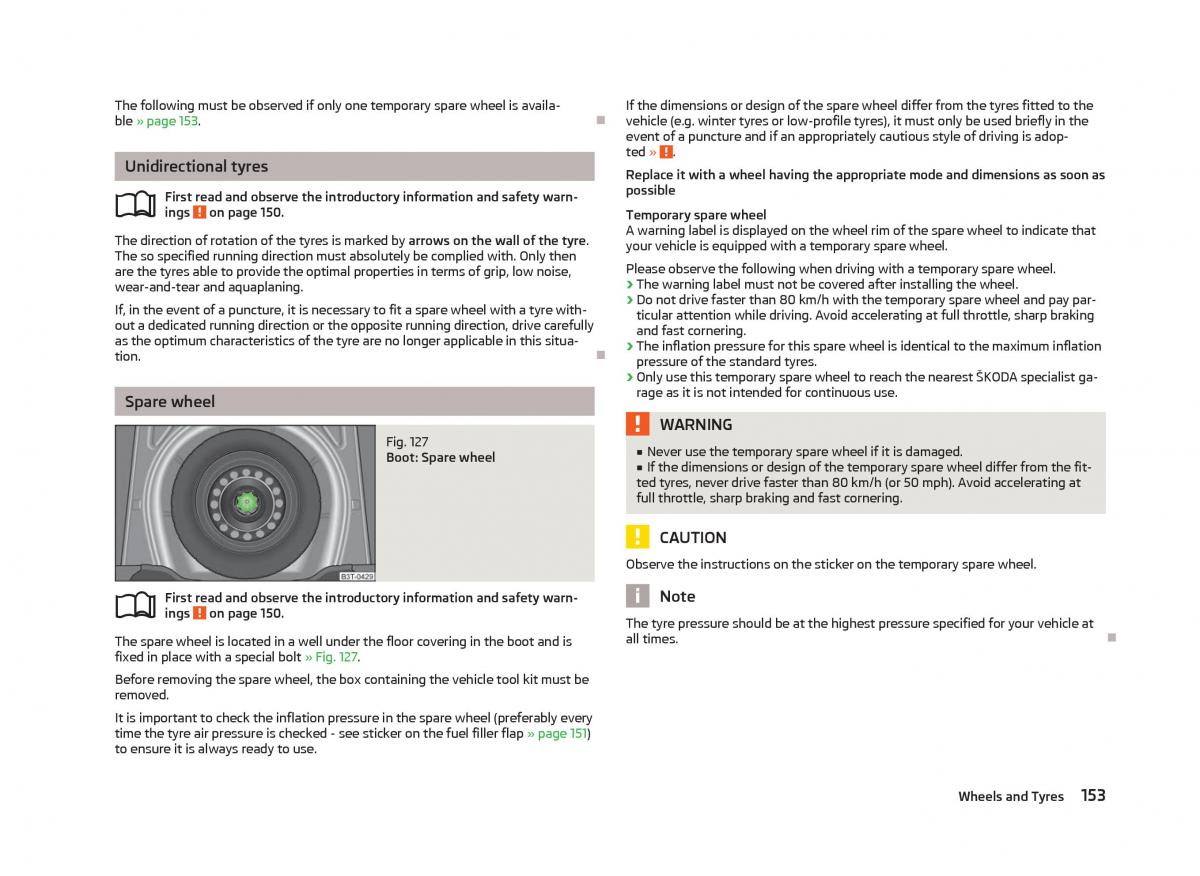 Skoda Fabia II 2 owners manual / page 155