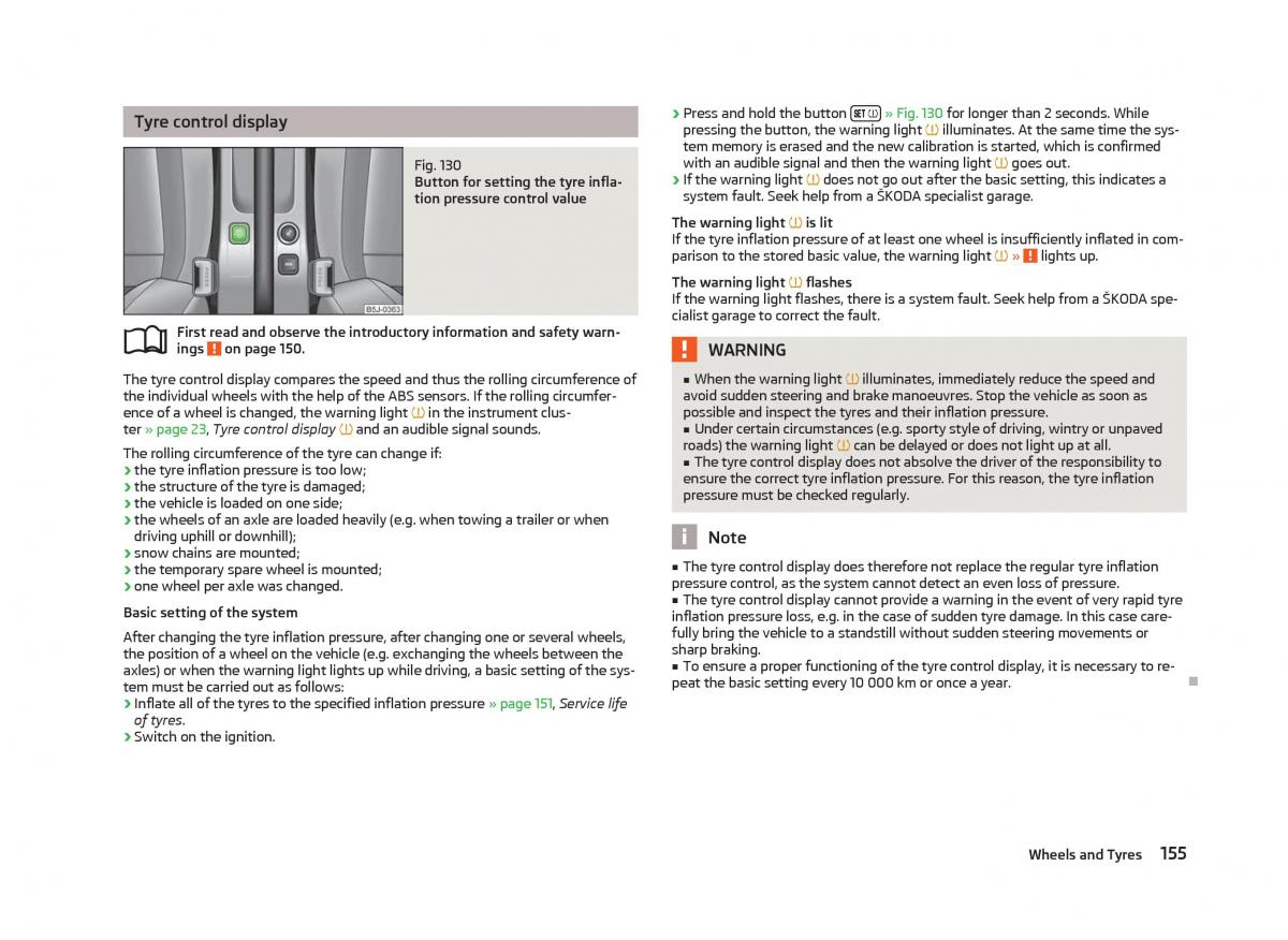 Skoda Fabia II 2 owners manual / page 157