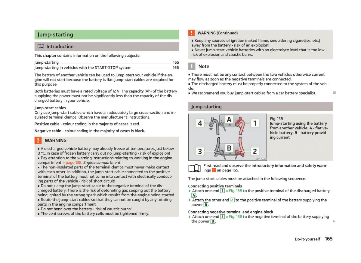 Skoda Fabia II 2 owners manual / page 167