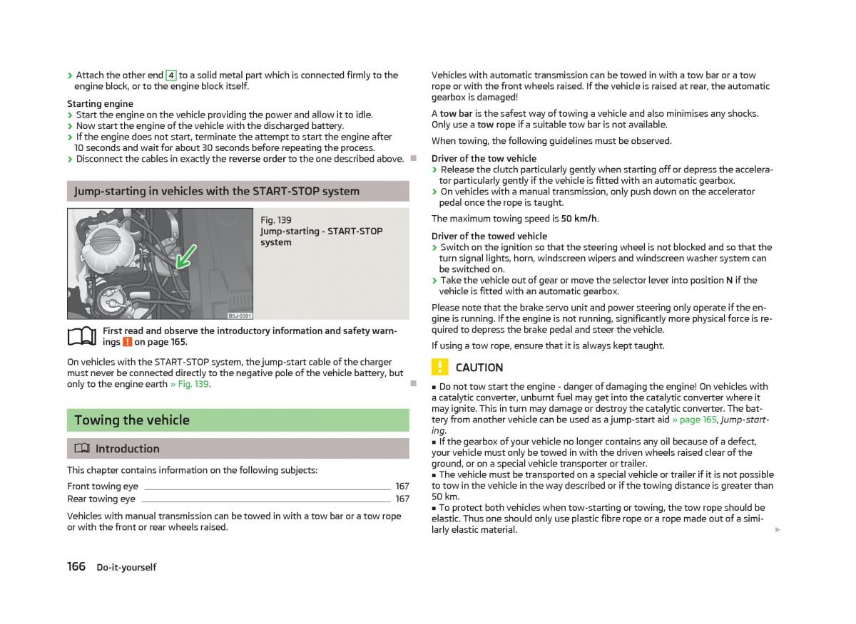 Skoda Fabia II 2 owners manual / page 168