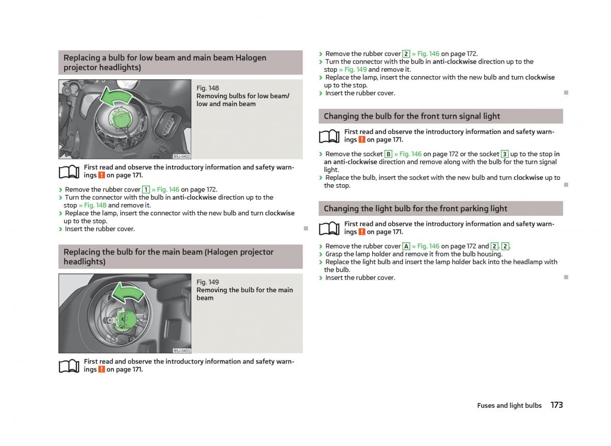 Skoda Fabia II 2 owners manual / page 175