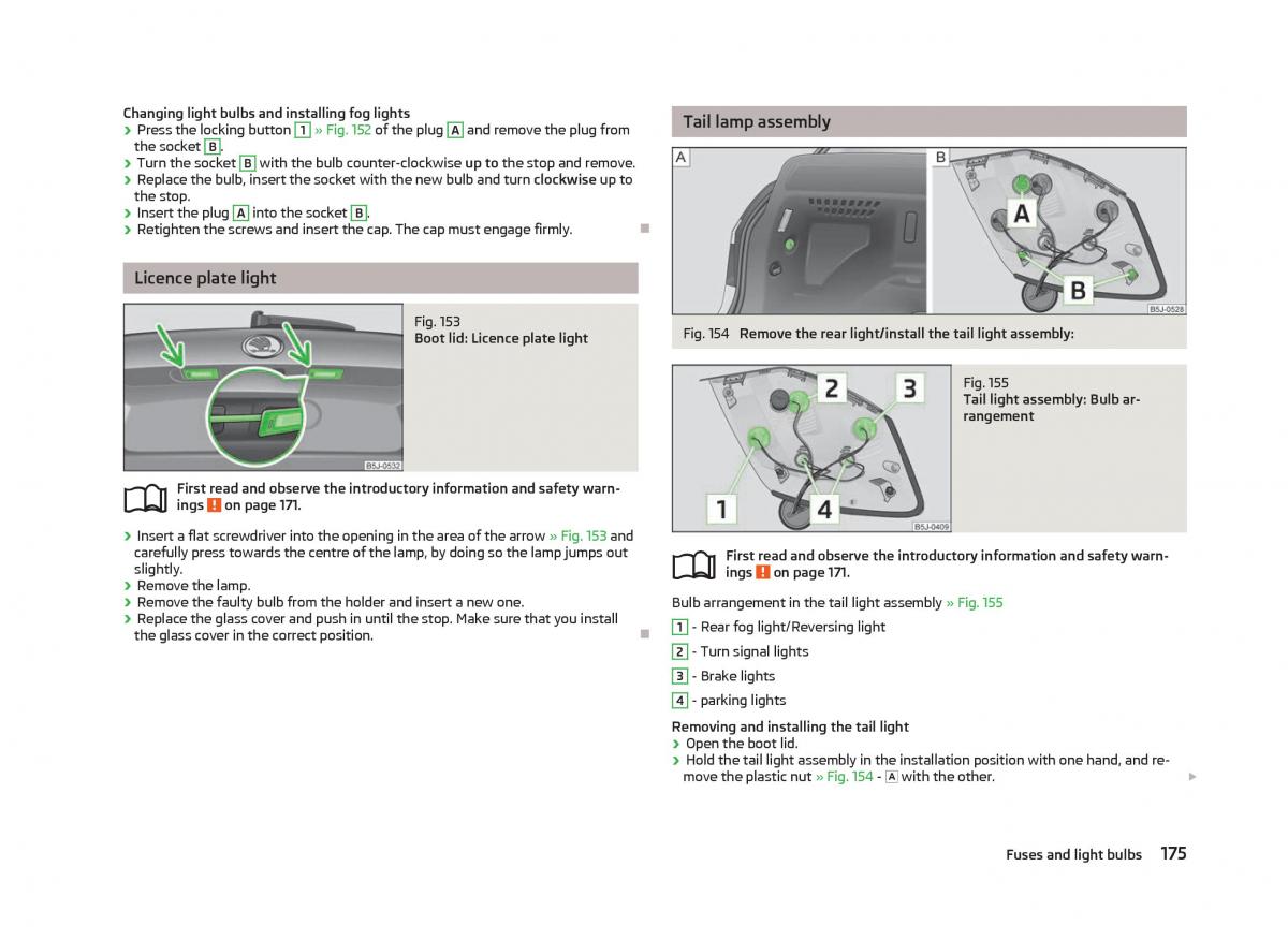 Skoda Fabia II 2 owners manual / page 177