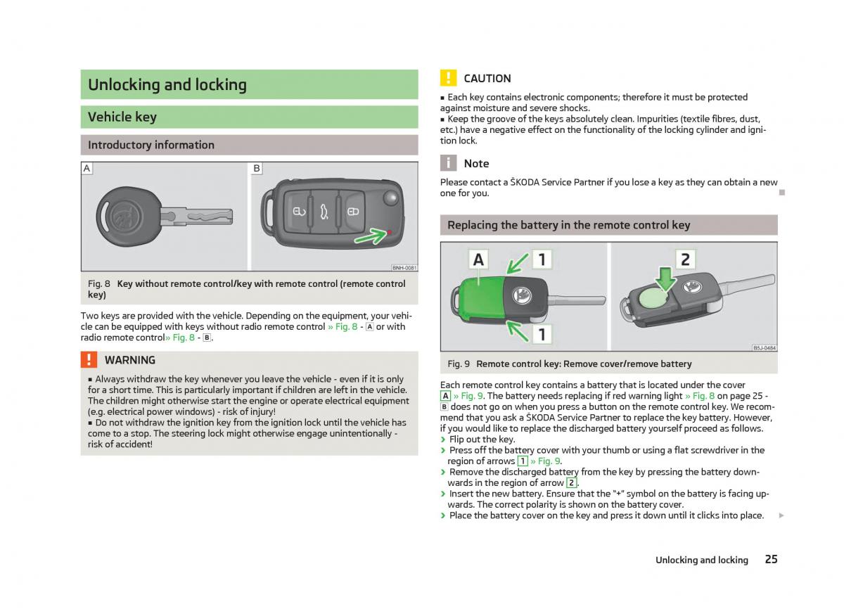 Skoda Fabia II 2 owners manual / page 27